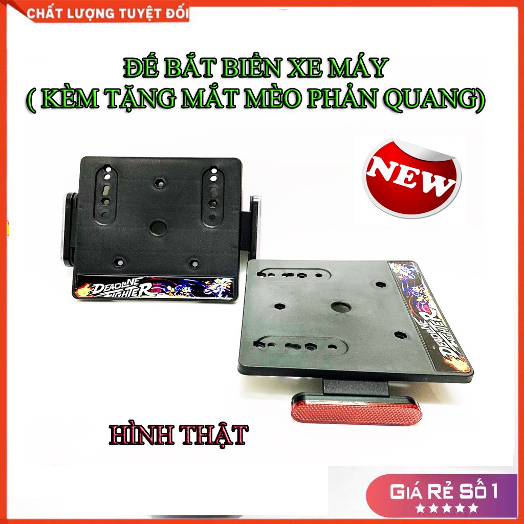 KHUNG BIỂN SỐ XE MÁY(PÁT BẮT BIỂN) TẶNG MẮT MÈO PHẢN QUANG