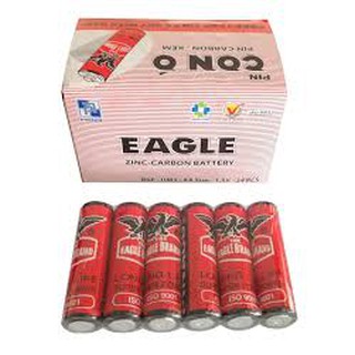 Vỉ 6 viên pin con ó - pin tiểu - pin aa pinaco 1.5v