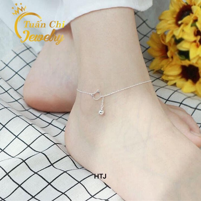 Set Bạc Nữ ⚡FREESHIP⚡ Bộ Trang Sức Bạc Ta Nữ, Họa Tiết Hình Mèo Dễ Thương [ Dây Chuyền Bạc, Lắc Bạc]