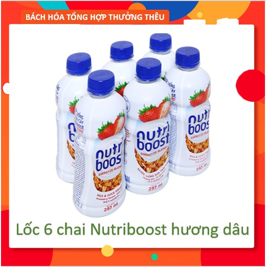 Lốc 6 Chai Sữa NutriBoost Hương dâu 347ml/ chai