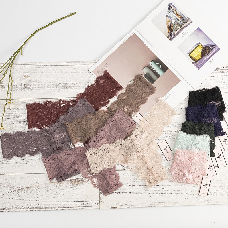 ( Chọn màu, che tên ) Quần lót ren lọt khe chữ T ren mềm mại gợi cảm bảng màu pastel QL027