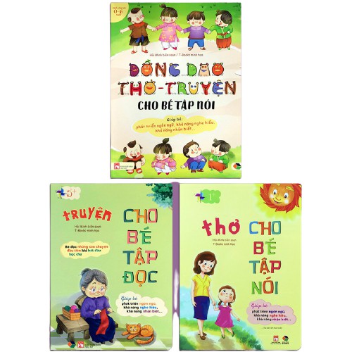 Sách - Đồng Dao, Thơ Cho Bé Tập Nói, Truyện Cho Bé Tập Đọc (Combo 3 Cuốn, Lẻ Tùy Chọn)