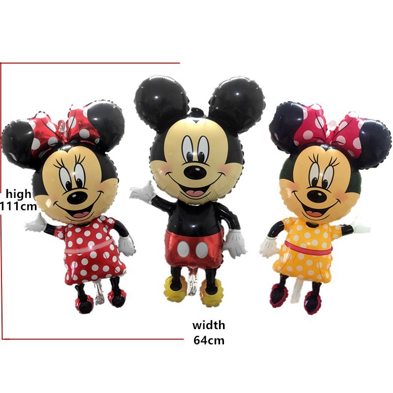Bong bóng hình chuột Mickey/Minnie 110*68cm trang trí tiệc cưới sinh nhật cho bé