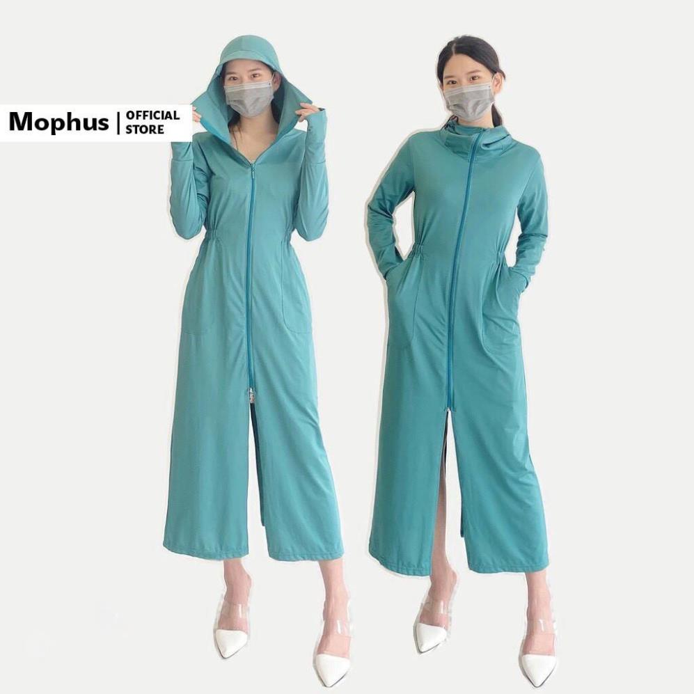 - Áo khoác chống nắng nữ Mophus toàn thân dáng dài, cho bé vải nhật thông hơi thấm hút mồ hôi EN002