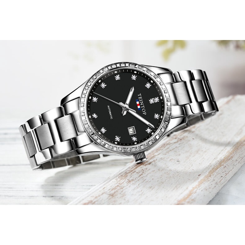 Đồng hồ nữ chính hãng Teintop T8686-3 Kính sapphire ,chống xước,Chống nước,dây kim loại ,máy Automatic,Bảo hành 12 Tháng