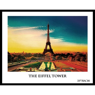 Tranh treo tường trang trí nội thất hình tòa tháp Eiffel 35x50cm
