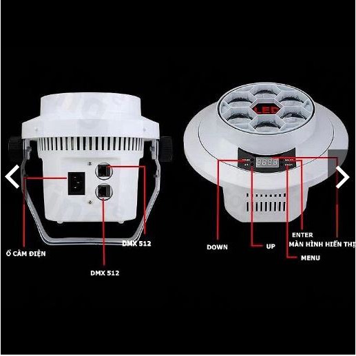 ĐÈN LED LASER 3D 6 MẮT - ĐÈN 6 MẮT HIỆU ỨNG VÂN NƯỚC, NHÁY THEO NHẠC