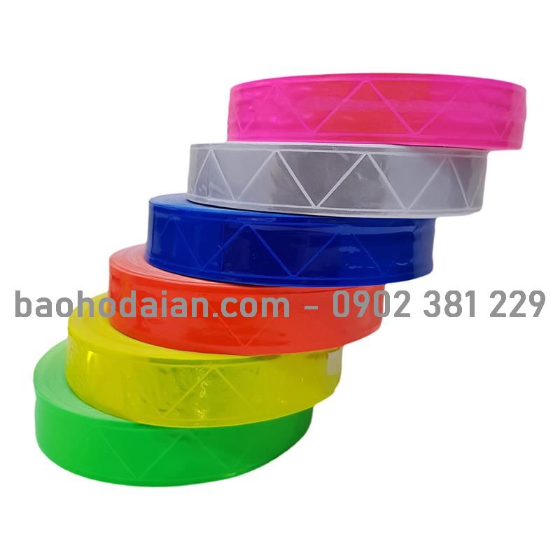 Cuộn dây phản quang nhựa W bản 2,5cm*50m