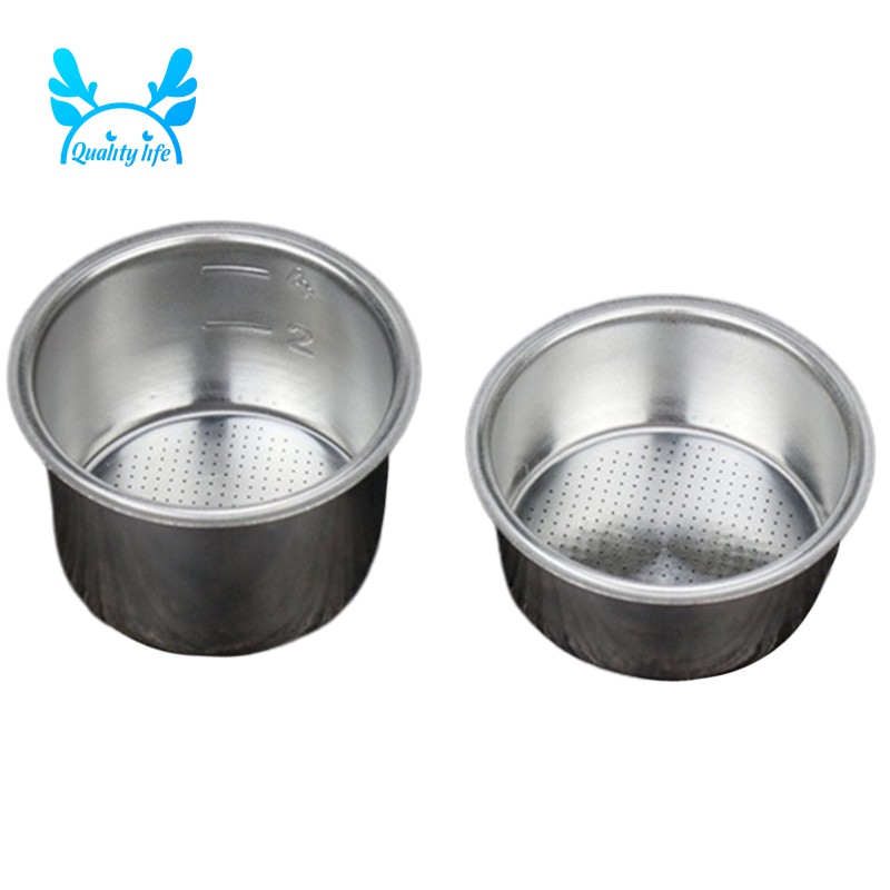 Set 2 cốc lọc thay thế 51mm bốn cúp/ hai cúp dành cho máy pha cà phê DELONGHI PRO EC680 EC685
