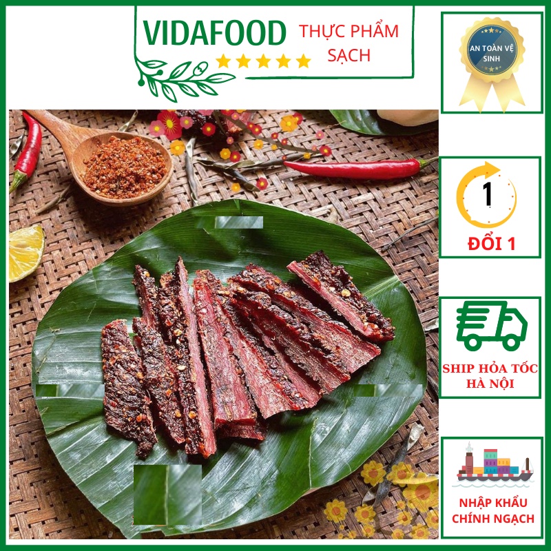 Thịt Trâu Gác Bếp Tây Bắc, Chuẩn Vị Vùng Cao Tặng Kèm Chẩm Chéo,An Toàn Vệ Sinh Thực Phẩm, [Ship Hỏa Tốc Hà Nội]