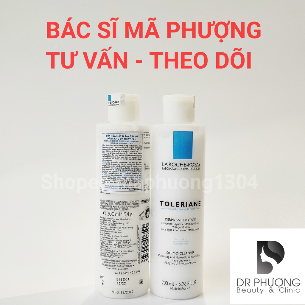 Sữa rửa mặt cho da nhạy cảm Toleriane Dermo nettoyant Laroche