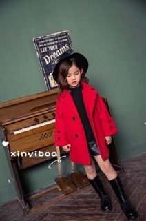 Áo khoác dạ cao cấp bé gái