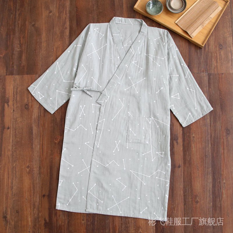Đầm Ngủ Kimono Cotton Hai Lớp Dành Cho Nam Nữ | BigBuy360 - bigbuy360.vn
