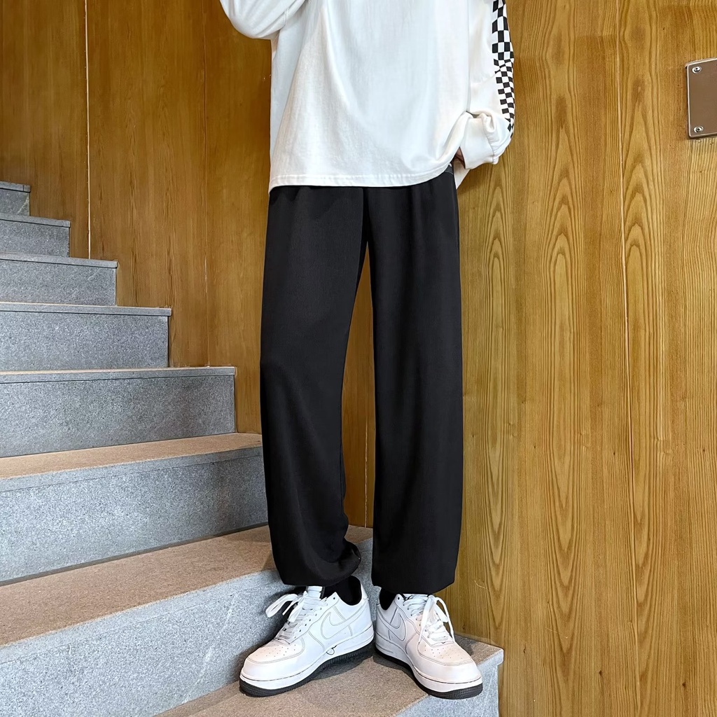 Quần Dài Dáng Rộng Lưng Thun Co Giãn Thoải Mái Thời Trang Hàn Quốc Cho Nam size M-2XL