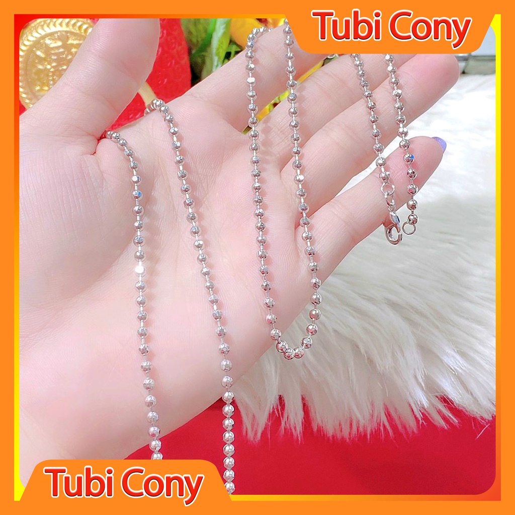 Dây chuyền nữ bi nhỏ mạ bạc mẫu 09.190922