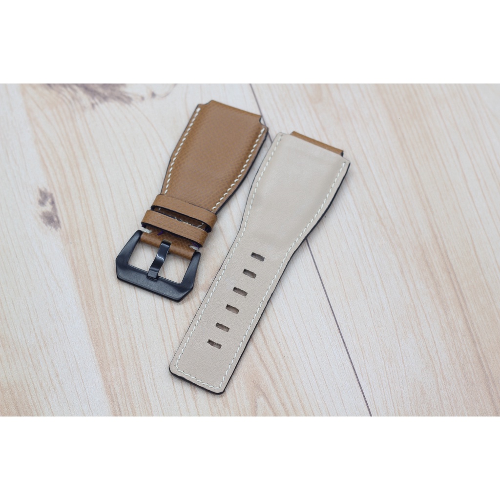 Dây Đồng Hồ Da Thật, Dây Đồng Hồ BELL&amp;ROSS Da EPSOM Cao Cấp Sang Trọng Size 24mm/24mm Sản Phẩm Kèm Khóa+Tool Tháo+Chốt