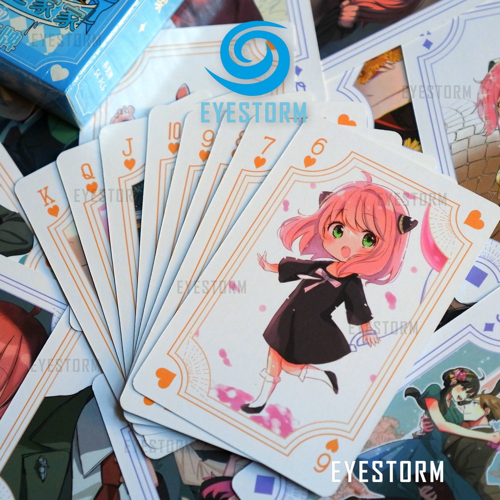 Bài tây anime SPY X FAMILY, Gia Đình Điệp Viên, tú lơ khơ, manga - Poker S - 54 lá