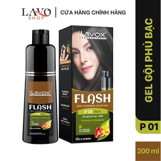 Gel gội phủ bạc lavox flash - gội là đen - không khô tóc - không amoniac