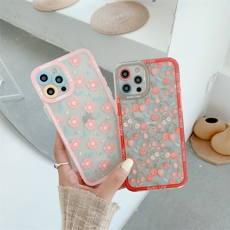Ốp Điện Thoại Họa Tiết Hoa Dễ Thương Cho IPhone 11 12 13 Pro Max 11 12 13 Pro 12 13 Mini Xs Max X Xr 6 6s 7 8 Plus