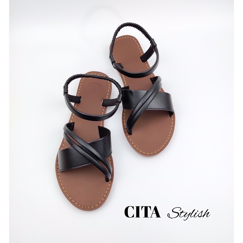 Sandal nữ đế bệt quai chéo CITA STYLISH êm nhẹ mã CITA.17