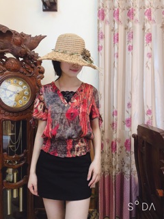 Áo lụa bo gấu
