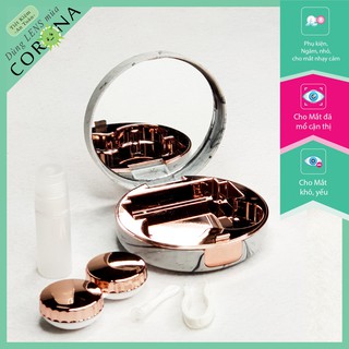 Khay gương đựng lens vân đá cao cấp