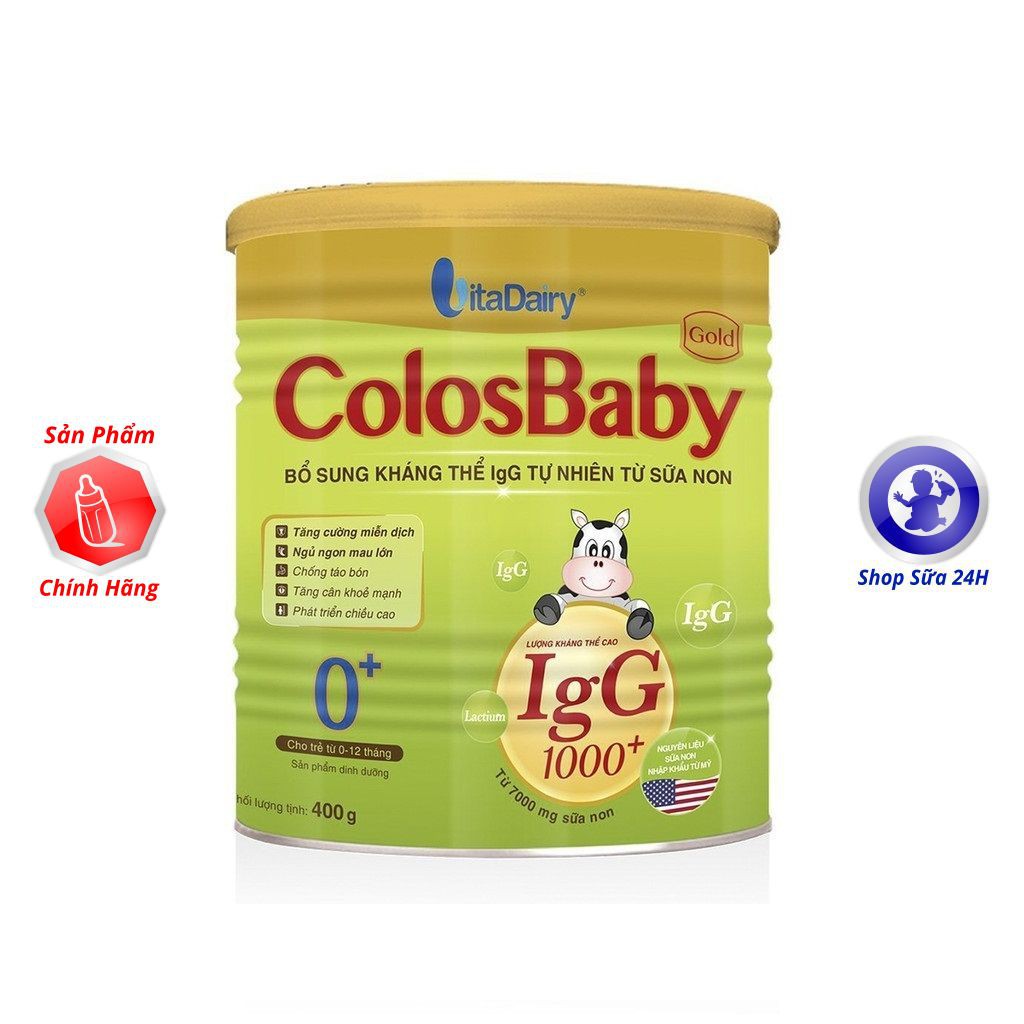 [Date 2023] Sữa bột Colosbaby Gold 0+ IgG1000 400g