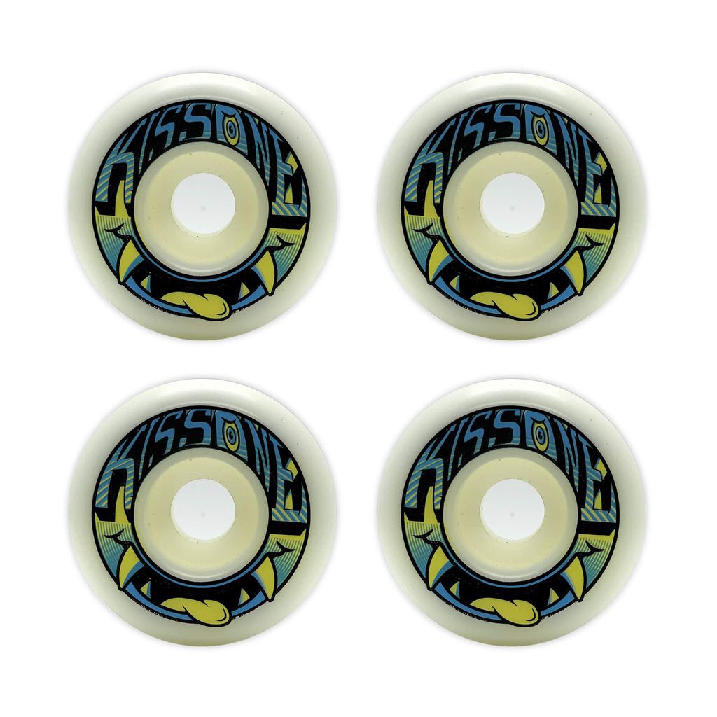 Bộ bánh ván trượt skateboard chuyên nghiệp Kissone - KISSONE SHR 101A WHITE WHEELS 52MM