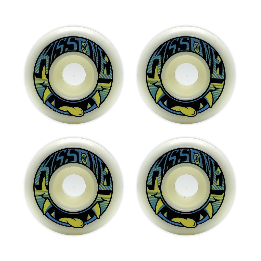 Bộ bánh ván trượt skateboard chuyên nghiệp Kissone - KISSONE SHR 101A WHITE WHEELS 52MM