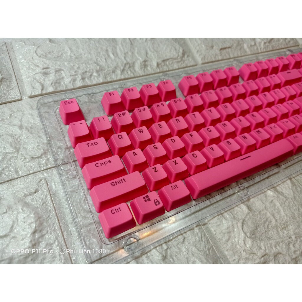 Bộ keycap PBT xuyên led 104 nút Dành cho phím cơ và cơ quang