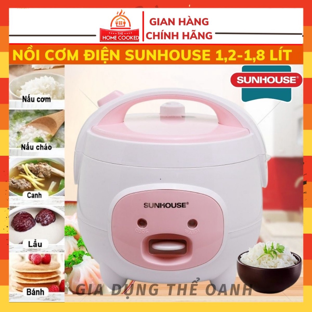 Nồi cơm điện Sunhouse con lợn 1,2/1.8 lít SHD8607 nấu cơm ngon