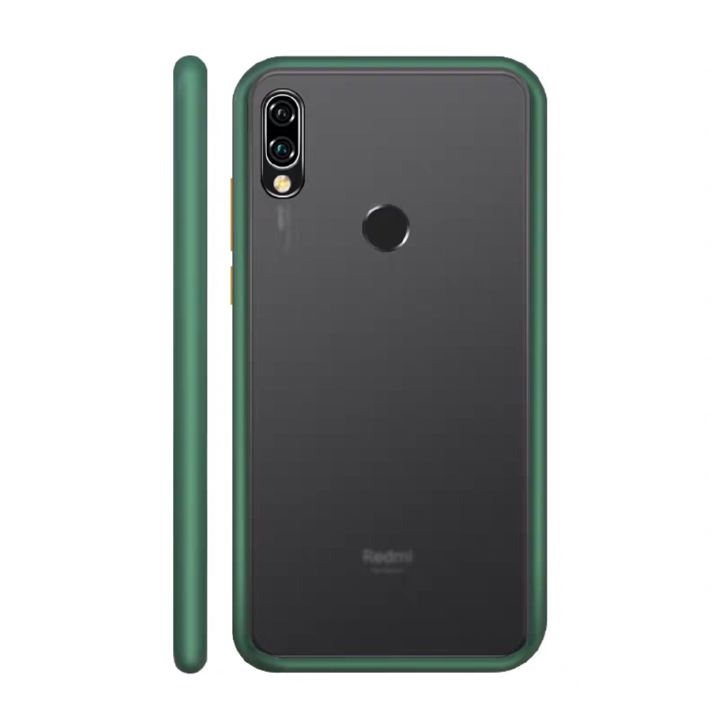 Ốp Điện Thoại Silicone Chống Sốc Màu Trơn Thiết Ké Đơn Giản Cho Xiaomi Redmi Note 7