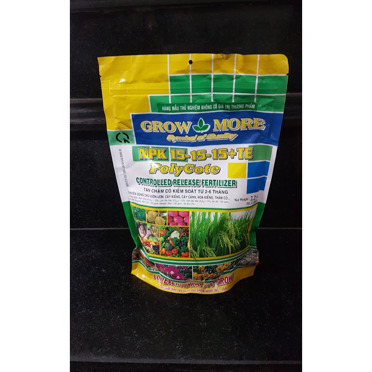 Phân tan chậm Polycote NPK 15-15-15+TE kích rễ, thân, lá, ra hoa sớm.