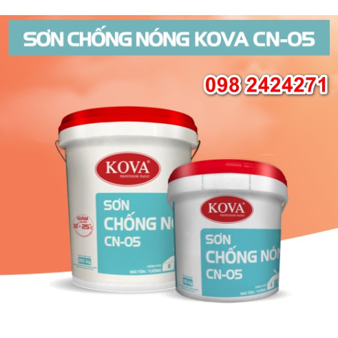 Sơn chống nóng mái tôn, tường nhà KOVA CN-05 làm mát ngôi nhà của bạn- LON 5L