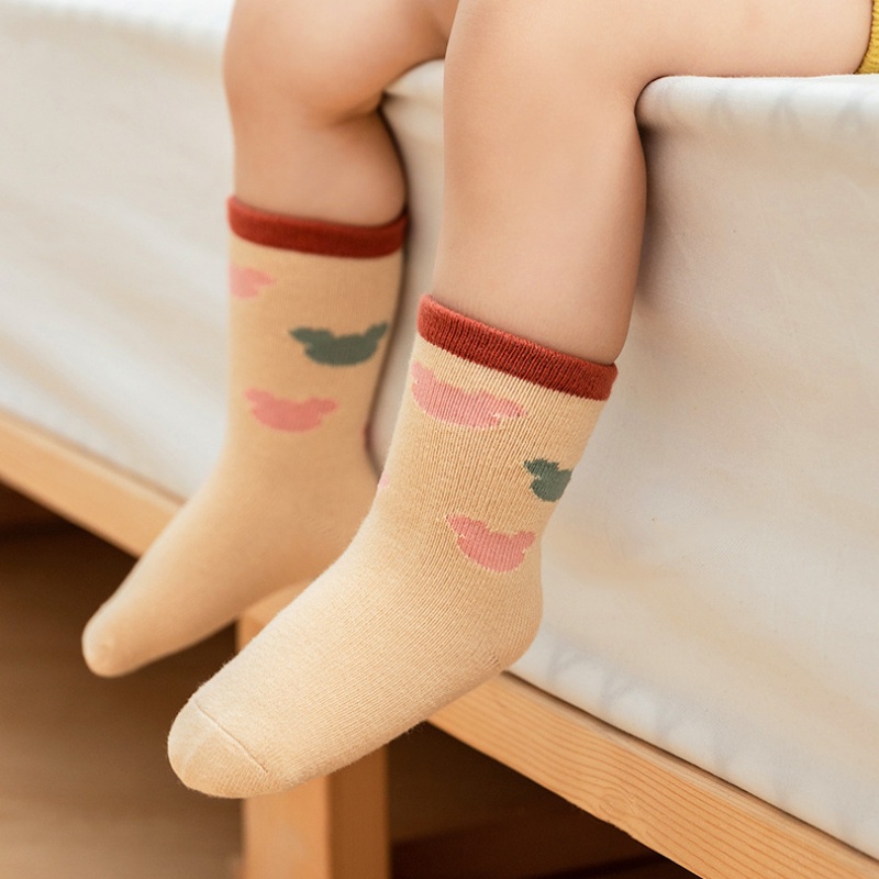 Set 5 Đôi Vớ Dài Trung Bình Họa Tiết Hoạt Hình Ba Chiều Cho Bé Sơ Sinh