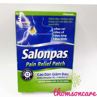Salonpas - cao dán giảm đau - salonpas pain relief patch