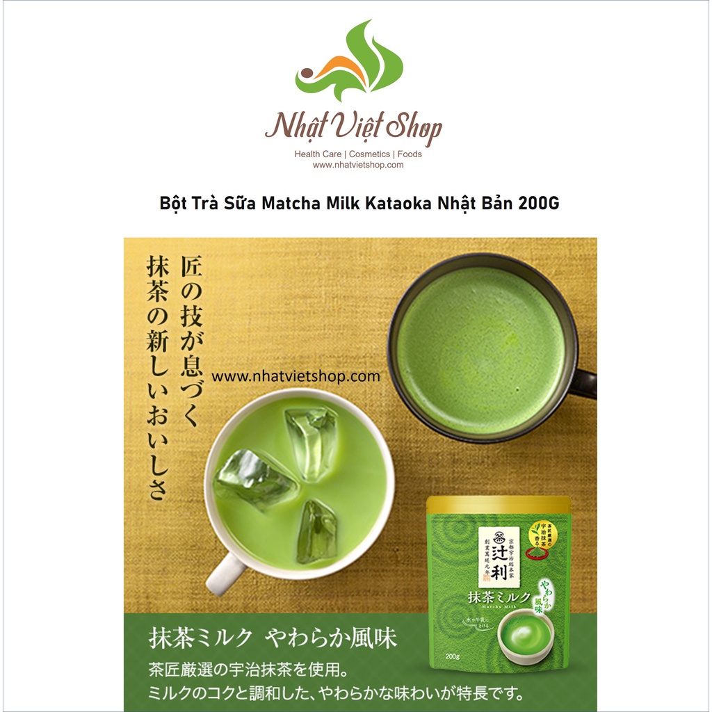 Bột Trà Sữa Matcha Milk Kataoka Nhật Bản 200G