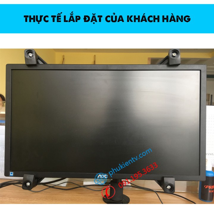 Bộ Kẹp Màn Hình Máy Tính 14 - 27 Inch - Sử Dụng Cho Màn Hình Không Thiết Kế Lỗ Ốc Treo VESA Model XL101