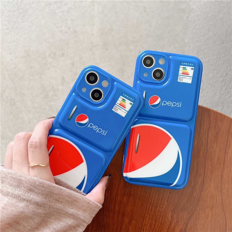 Ốp Điện Thoại Mềm Chống Va Đập In Hình Nhãn Dán Pepsi Đơn Giản Sáng Tạo Cho IPhone13promax 13 12Pro MAX 12 11Promax XS MAX XR