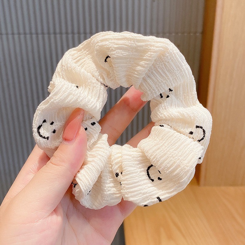 Dây buộc tóc co giãn hình mặt cười thời trang Hàn Quốc