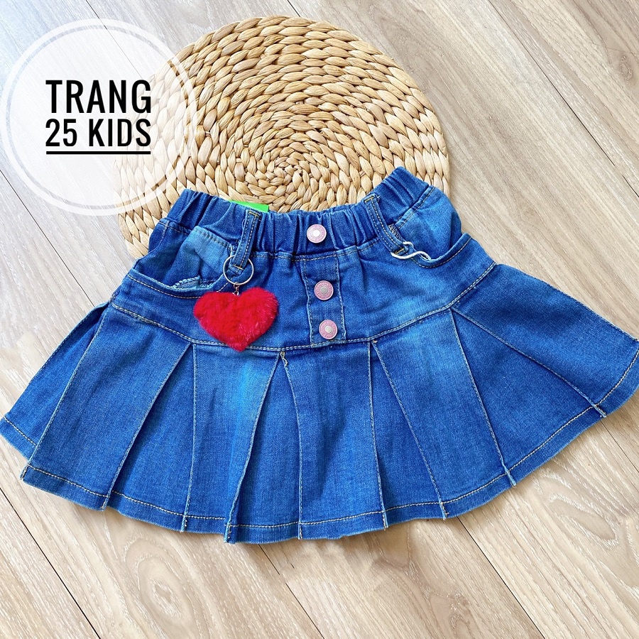 Chân Váy Jean Xếp Ly Có Quần Chip Trong cho bé gái 24-40kg - Trang 25Kids-K186