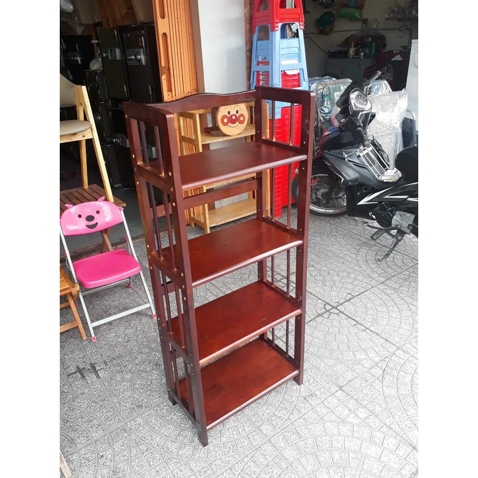 kệ sách gỗ 4 tầng ngang 50cm màu Nâu - Lê Tâm Furniture