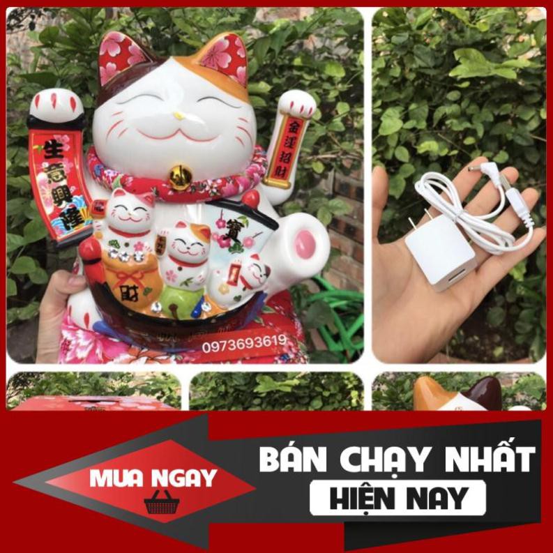 [SP BÁN CHẠY] Mèo Thần tài Vẫy Tay Hưng gia vượng nghiệp 25cm/10inch