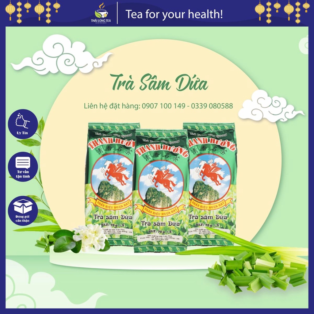 Trà Thanh Hương - Trà Sâm Dứa/ Lốc 6 gói (70gram/Gói)