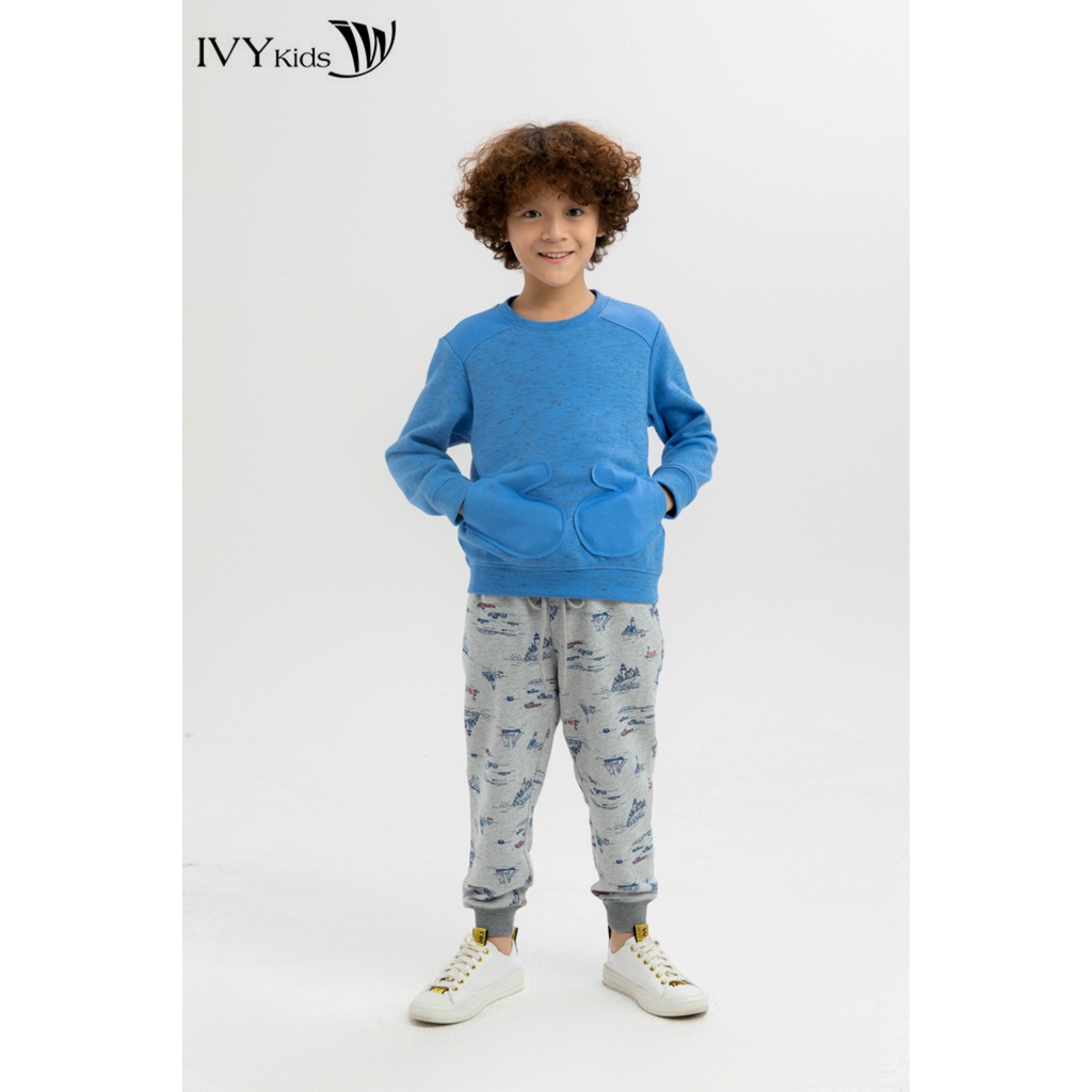 Áo thun dài tay bé trai IVY moda MS 58K1165