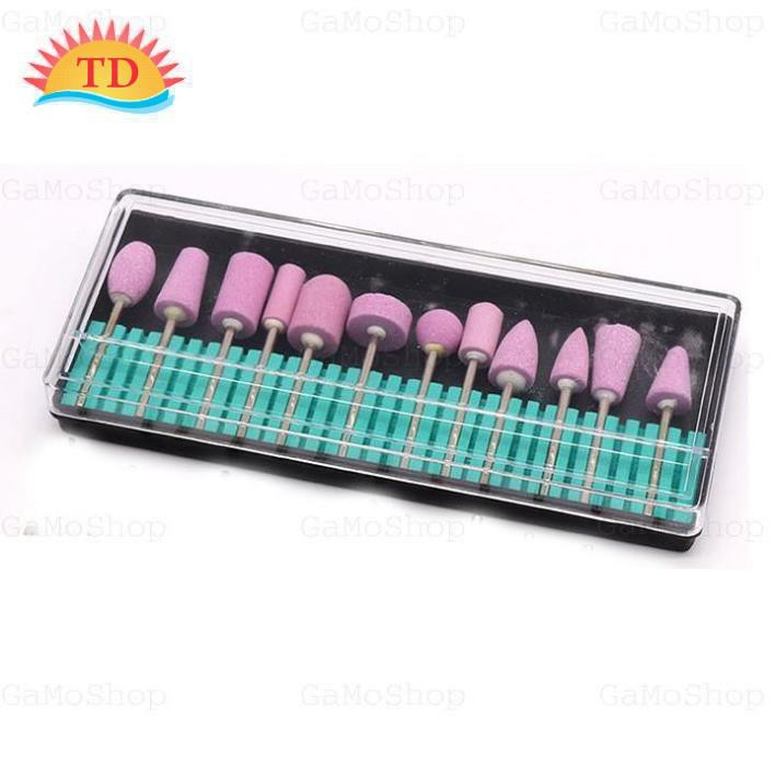 Bộ 12 đầu mài các kiểu dùng cho máy khoan mài mini chân 3mm