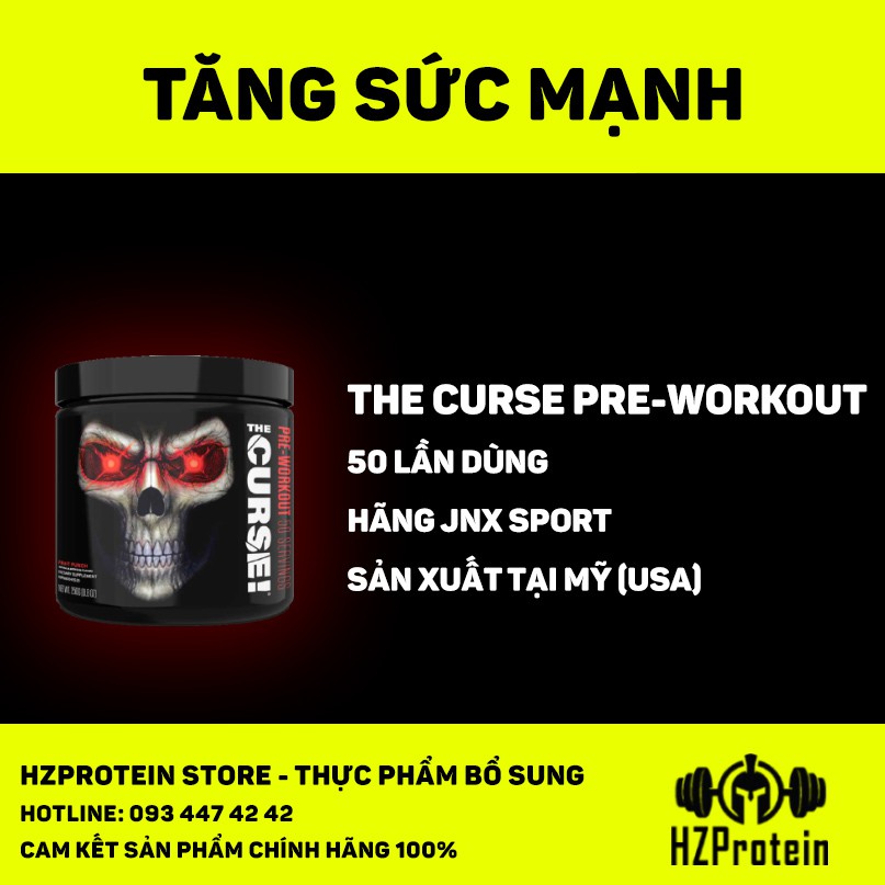 THE CURSE - TĂNG SỨC MẠNH PRE WORKOUT SIÊU TIẾT KIỆM (50 LẦN DÙNG)