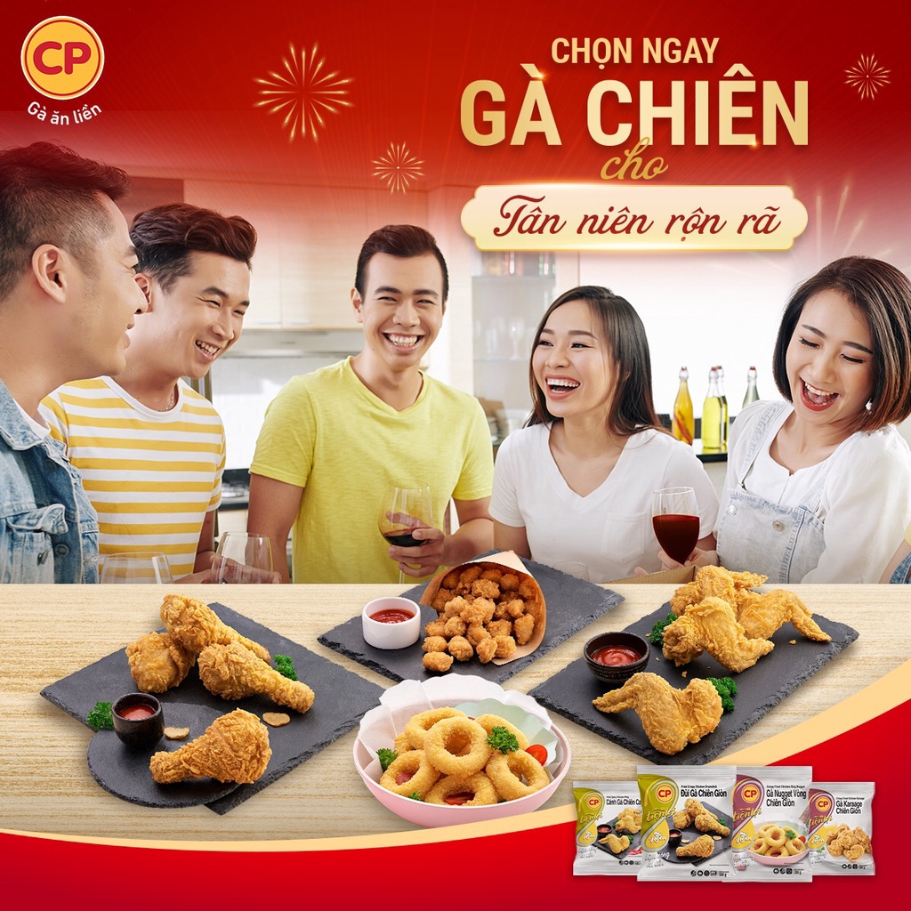 Gà chiên CP - Gà Karaage chiên giòn túi 300g, không cần rã đông chế biến trong vài phút [ HN giao hoả tốc 1h]