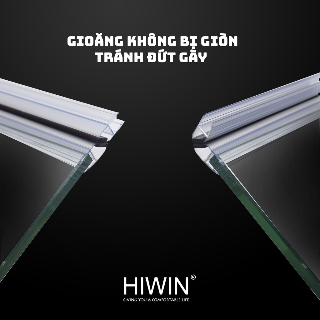 Gioăng từ 90 và 180 độ cabin tắm màu đen Hiwin SP-056