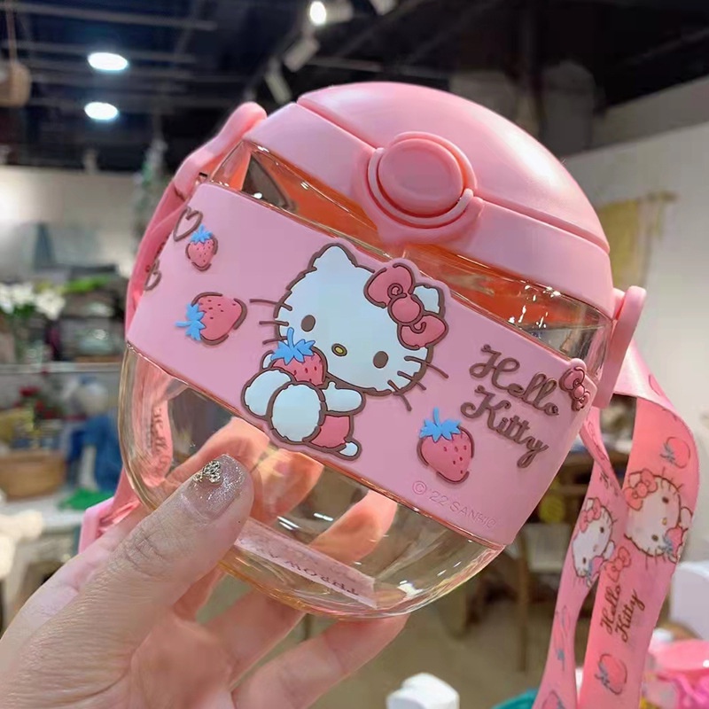 Bình Nước Hình Bánh Donut Có Ống Hút Xinh Xắn Cho Bé